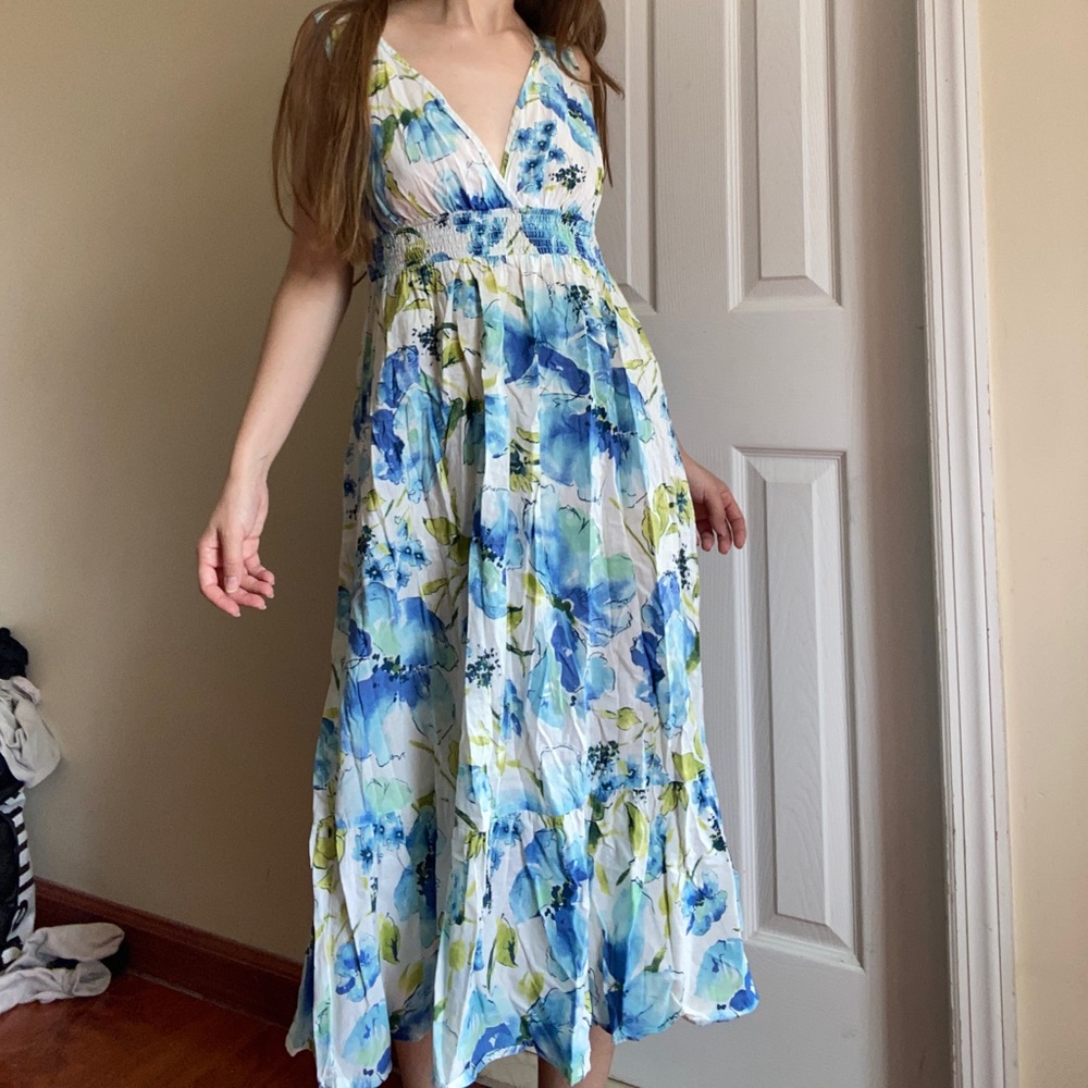 Summer Y2k milkmaid peasant dress